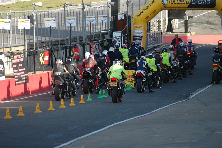 DJ Jason lines up with the novices before being let loose. DJ Jason lines up with the novices before being let loose.