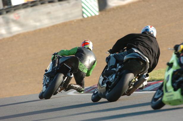 Going through paddock hill, pic taken from behind.