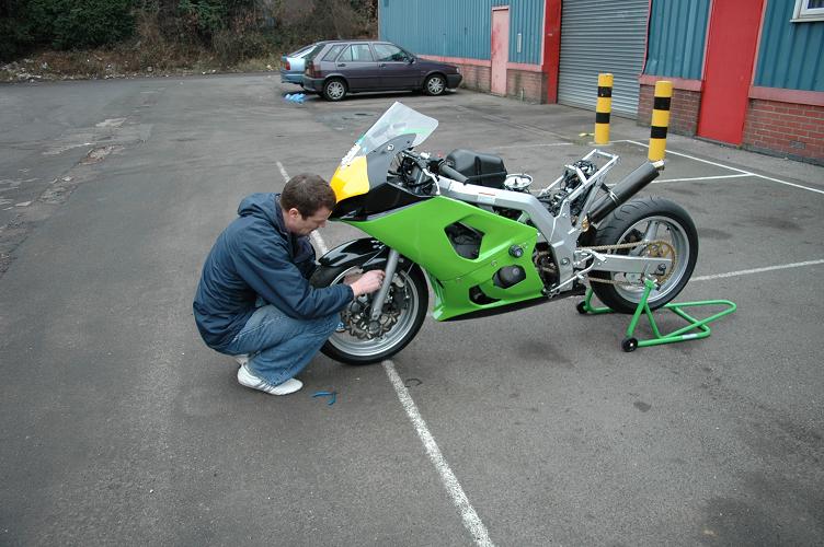 New panels and mudguard - the colour of things to come. New panels and mudguard - the colour of things to come.