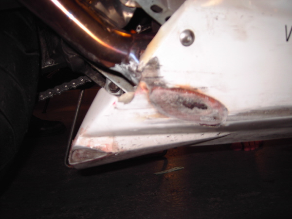 SV650 damaged fairing